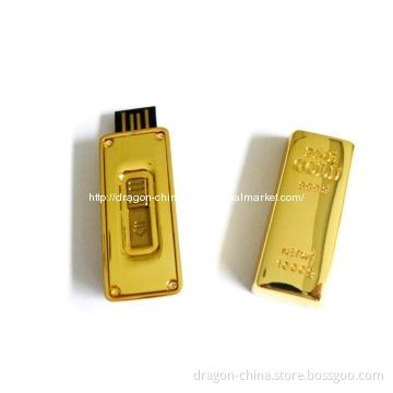 Golden Bar Usb Flash Drive